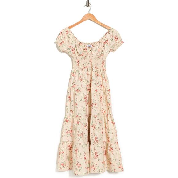 WeWoreWhat Floral Off The Shoulder Dress Size Medium - Picture 3 of 8